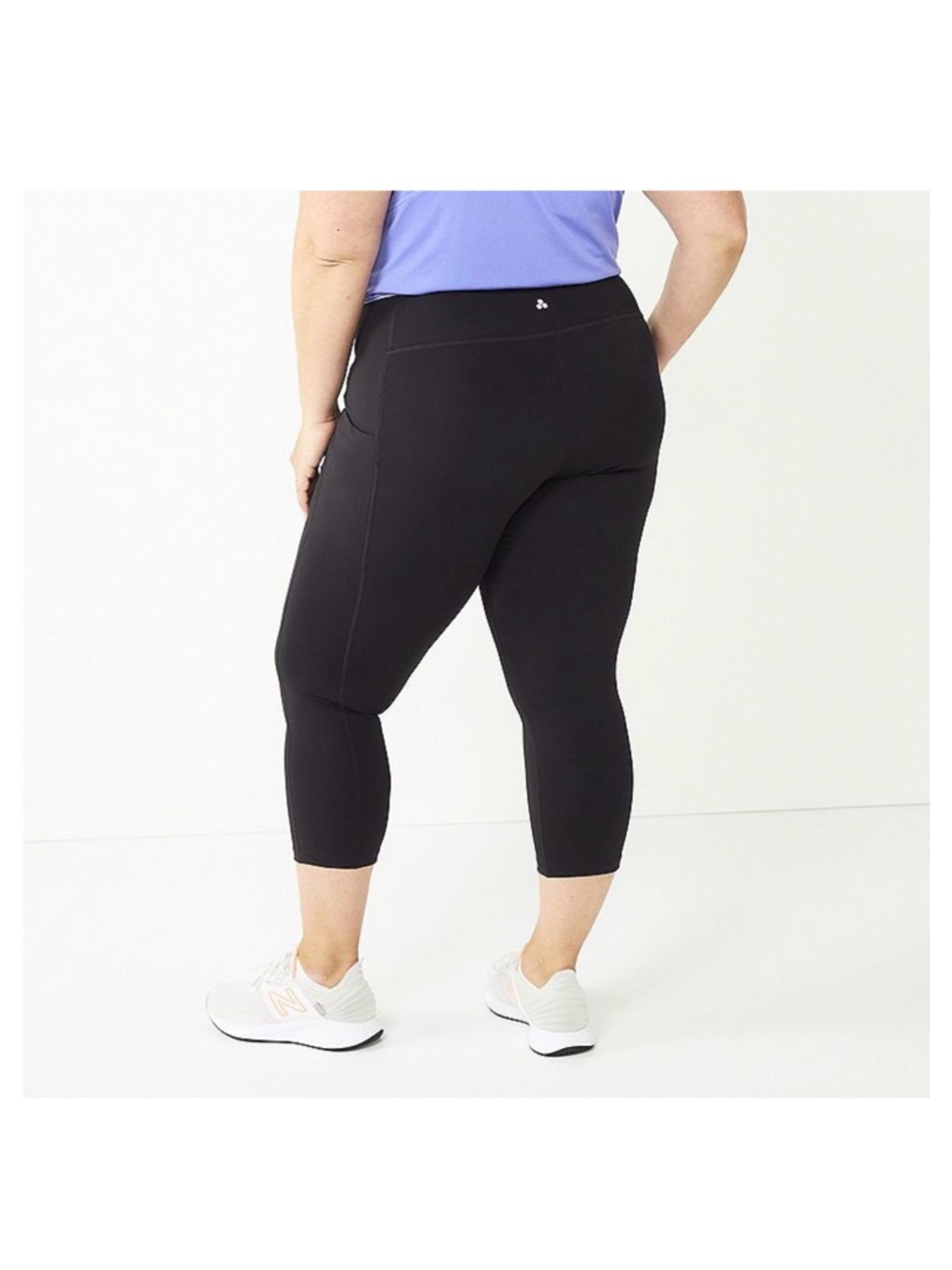 Plus-Size TekGear (Black) Active Capri Leggings